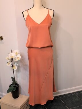 a new day Coral Orange Cami & Skirt Set
